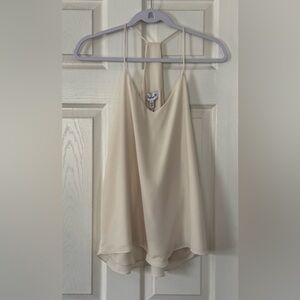 Veronica M. Pretty tank off white  beige top medium NWT